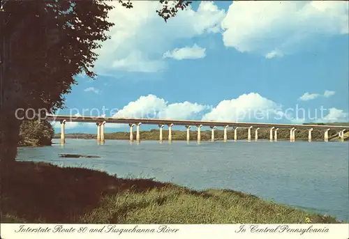 Bruecken Bridges Ponts Interstate Route 80 Susquehanna River Pennsylvania