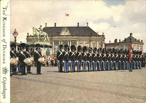 Leibgarde Wache Royal Guard in Blue Dress Copenhagen Kat. Polizei