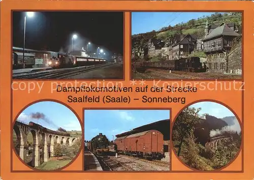 Lokomotive Dampflokomotiven Strecke Saalfeld Sonneberg Viadukt Nasse Telle Kat. Eisenbahn