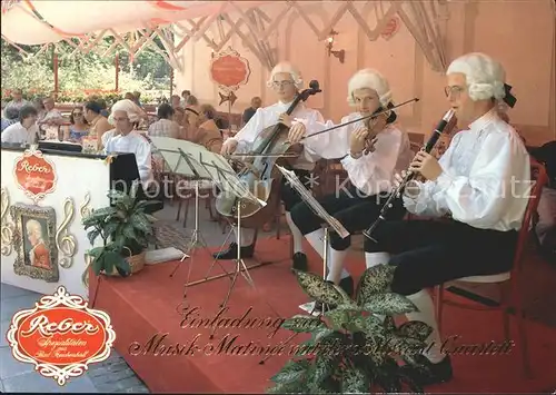 Musikanten Musik Matinee Mozart Quartett Confiserie Reber  Kat. Musik