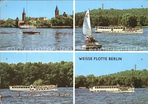Motorschiffe Weisse Flotte Berlin Koepenicker Becken Langer See Mueggelbergen Kat. Schiffe