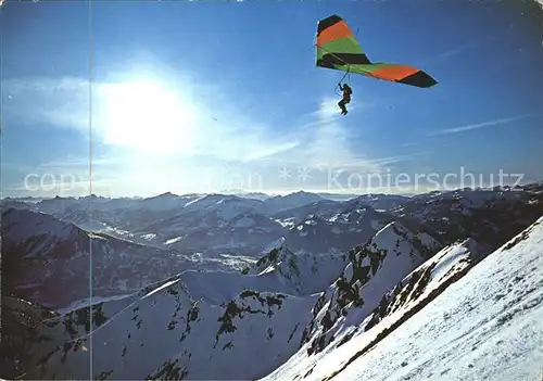 Drachenflug Drachenfliegen Alpen  Kat. Flug