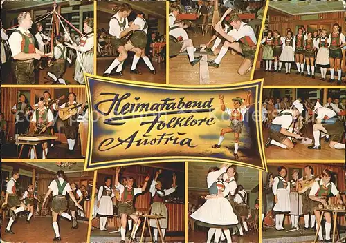 Tanz Taenzer Heimatabend Folklore Austria Bandltanz Hackbrett-Spiel Steirer-Tanz / Tanz /