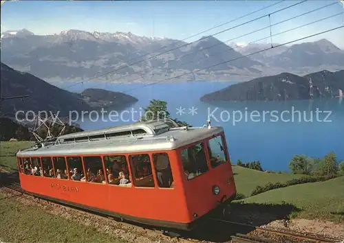 Zahnradbahn Vitznau Rigi Bahn Nidwaldner Alpen Vierwaldstaettersee Kat. Bergbahn