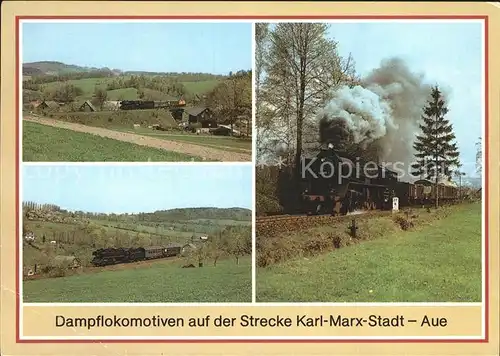 Lokomotive Strecke Karl Marx Stadt   Aue Lok 503694  Kat. Eisenbahn
