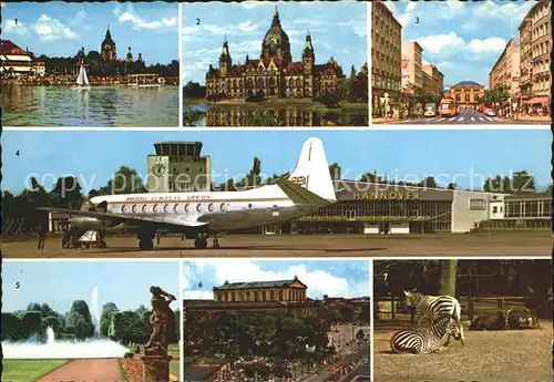 Flugzeuge Zivil British European Airways Hannover Flughafen Zoo Kroepcke Kat. Airplanes Avions