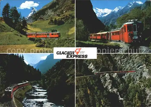 Eisenbahn Glacier Express BVZ Strecke Brig Zermatt Kat. Eisenbahn