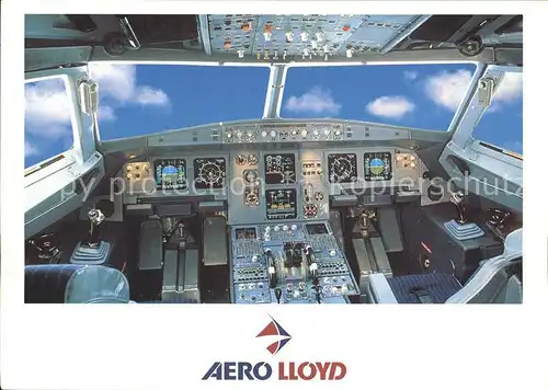 Flugzeuge Zivil Aero Lloyd Cockpit Airbus A320 321 Kat. Airplanes Avions