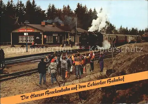Lokomotive Harzer Brockenbahn Schierker Bahnhof  Kat. Eisenbahn