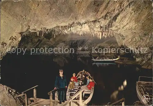 Hoehlen Caves Grottes Han sur Lesse Embarquement Kat. Berge