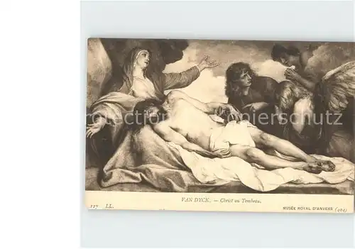 Van Dyck A. Christ au Tombeau  Kat. Kuenstlerkarte