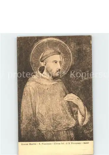 Religion S. Francesco Assisi Kuenstlerkarte Simone Martini Kat. Religion