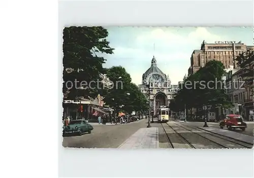 Strassenbahn Antwerpen De Keyserlei Midden Statie  Kat. Strassenbahn