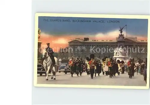 Leibgarde Wache Guards Band Buckingham Palace London  Kat. Polizei