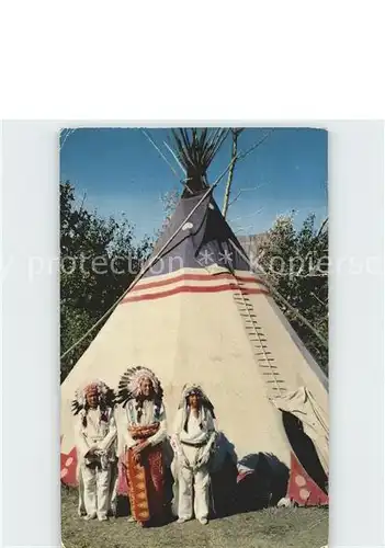 Indianer Native American Indian Braves Tepee  Kat. Regionales