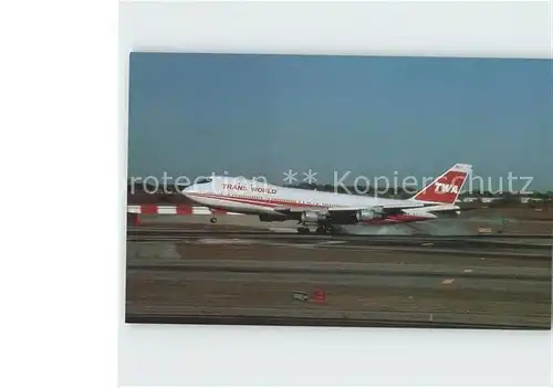 Flugzeuge Zivil TWA Trans World Airlines Boeing 747 Kat. Airplanes Avions