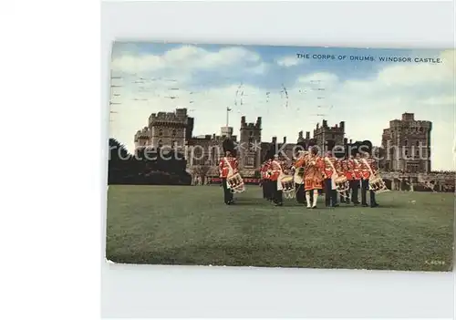 Leibgarde Wache Corps of Drums Windsor Castle  Kat. Polizei