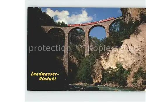 Viadukte Viaduc Landwasser Rhaetische Bahn Filisur Strecke Chur Engadin Kat. Bruecken