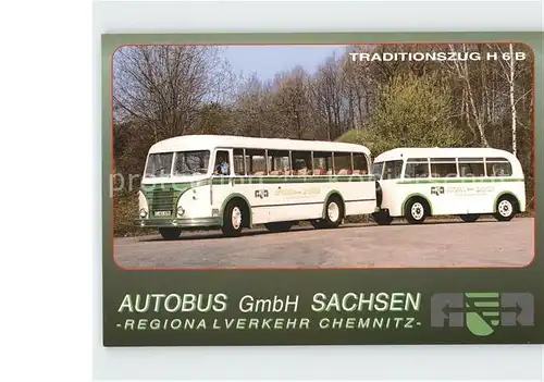 Autobus Omnibus Traditionszug H 6 B Sachsen Regionalverkehr Chemnitz Kat. Autos