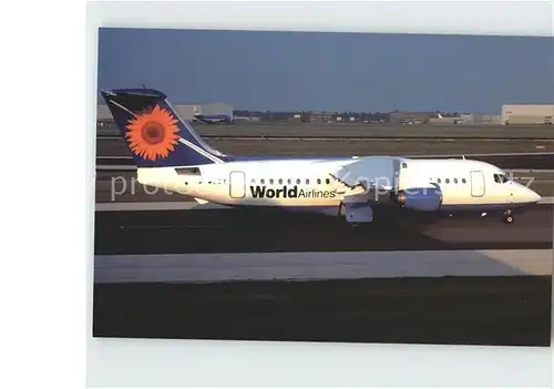 Flugzeuge Zivil World Airlines BAe 146 200 G WLCY N C E2030 Kat. Airplanes Avions
