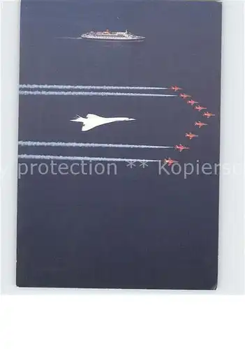 Flugzeuge Zivil QE2 Concorde Red Arrows  Kat. Airplanes Avions