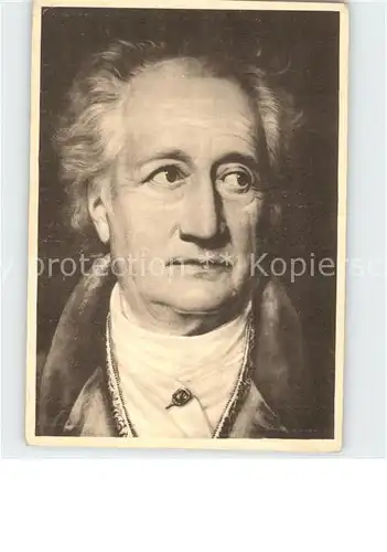 Goethe Johann Wolfgang von 1828 Kuenstlerkarte Josef Stieler Kat. Dichter