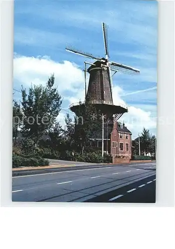 Windmuehle Delft Molen de Roos Stellingmolen Kat. Gebaeude und Architektur