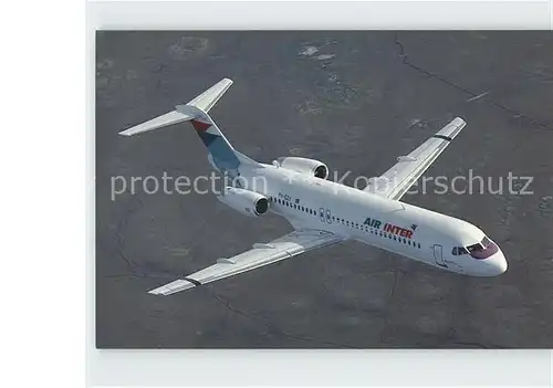 Flugzeuge Zivil Air Inter Fokker 100 c n 11487 Kat. Airplanes Avions