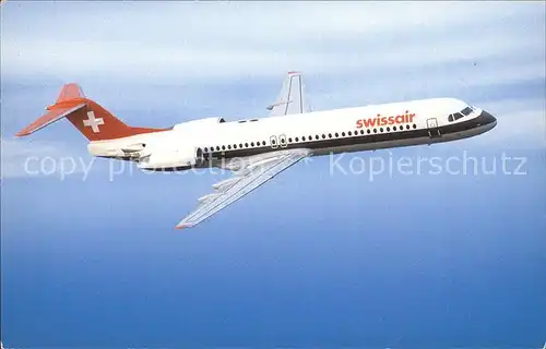 Swissair Fokker 100 HB IVA Kat. Flug