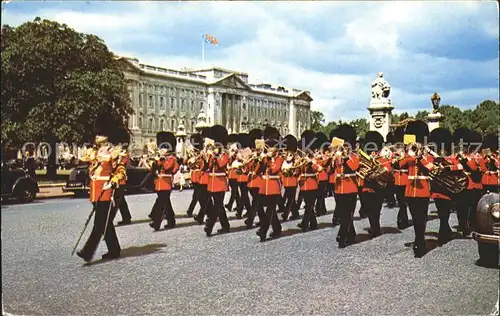 Leibgarde Wache Guards Band Buckingham Palace London Kat. Polizei