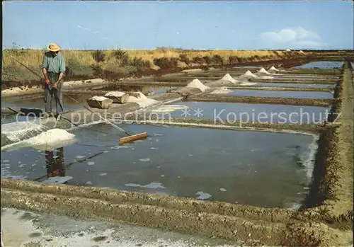 Salzgewinnung Marais salants Ile de Re  Kat. Rohstoffe Commodities