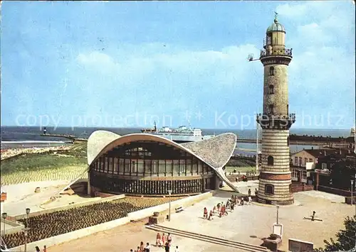Leuchtturm Lighthouse Gaststaette Teepott Rostock Warnemuende Kat. Gebaeude