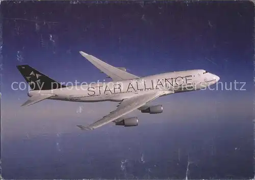 Lufthansa Boeing 747 400 Star Alliance  Kat. Flug