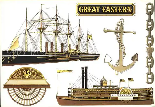 Segelschiffe Mayflower Great Eastern Anker  Kat. Schiffe