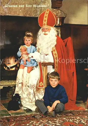 Nikolaus Weihnachtsmann Kinder Puppe  Kat. Greetings