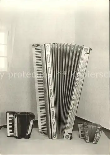 Akkordeon Riesen Piano Akkordeon Museum Markneukirchen Kat. Musik