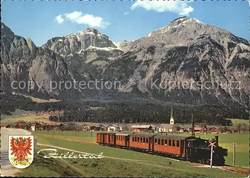 Eisenbahn Zillertalbahn Strass Rofangebirge Tirol Kat. Eisenbahn