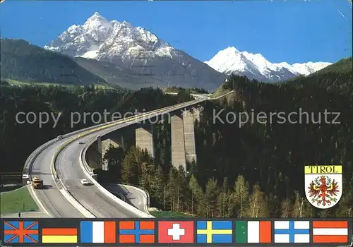 Bruecken Bridges Ponts Europabruecke Innsbruck Serles Stubaier Gletscher 