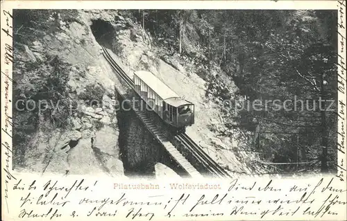 Zahnradbahn Pilatusbahn Wolfsviadukt  Kat. Bergbahn