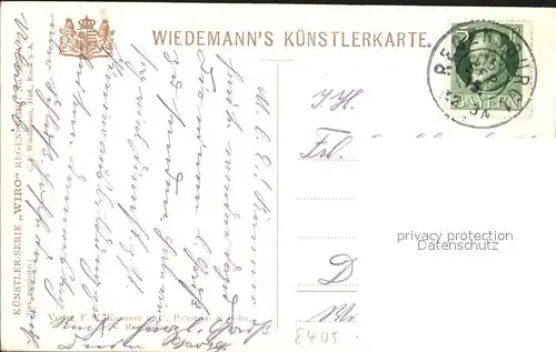 Verlag Wiedemann WIRO Nr. 2155 A Walhalla Regensburg  / Verlage /
