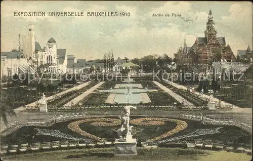 Exposition Universelle Bruxelles 1910 Jardin de Paris  / Expositions /