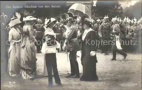 Wilhelm II Kaisers Abschied von den Seinen Kriegskarte Kat. Persoenlichkeiten