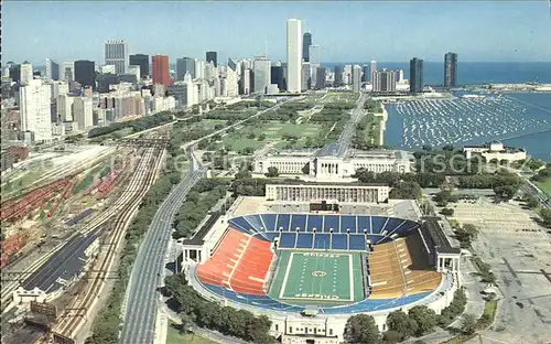 Stadion Soldier s Field Chicago Illinois Aerial View Kat. Sport