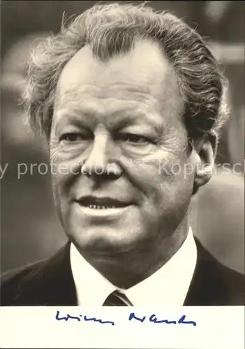 Politiker Willy Brandt Autogramm  Kat. Politik