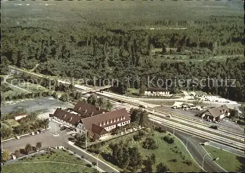 Autobahn Rasthaus 52 Siegburg Fliegeraufnahme Kat. Autos