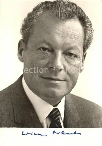 Politiker Willy Brandt Autogramm Kat. Politik