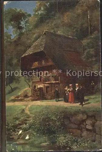 Hoffmann Heinrich Aus dem Schapbachtal Schwarzwaldhaus Kat. Kuenstlerkarte