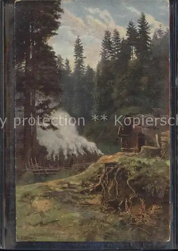 Hoffmann Heinrich Koehler im Schwarzwald  Kat. Kuenstlerkarte