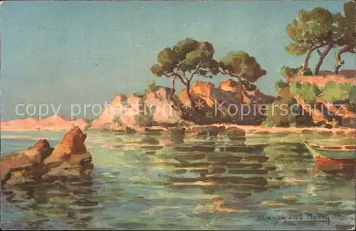 Kuenstlerkarte Henry Raymond Environs du Cap Brun Cote d Azur Kat. Kuenstlerkarte