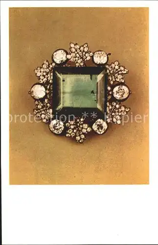 Schmuck Brooch 19th century Emerald Brillants USSR Diamond Fund Kat. Mode